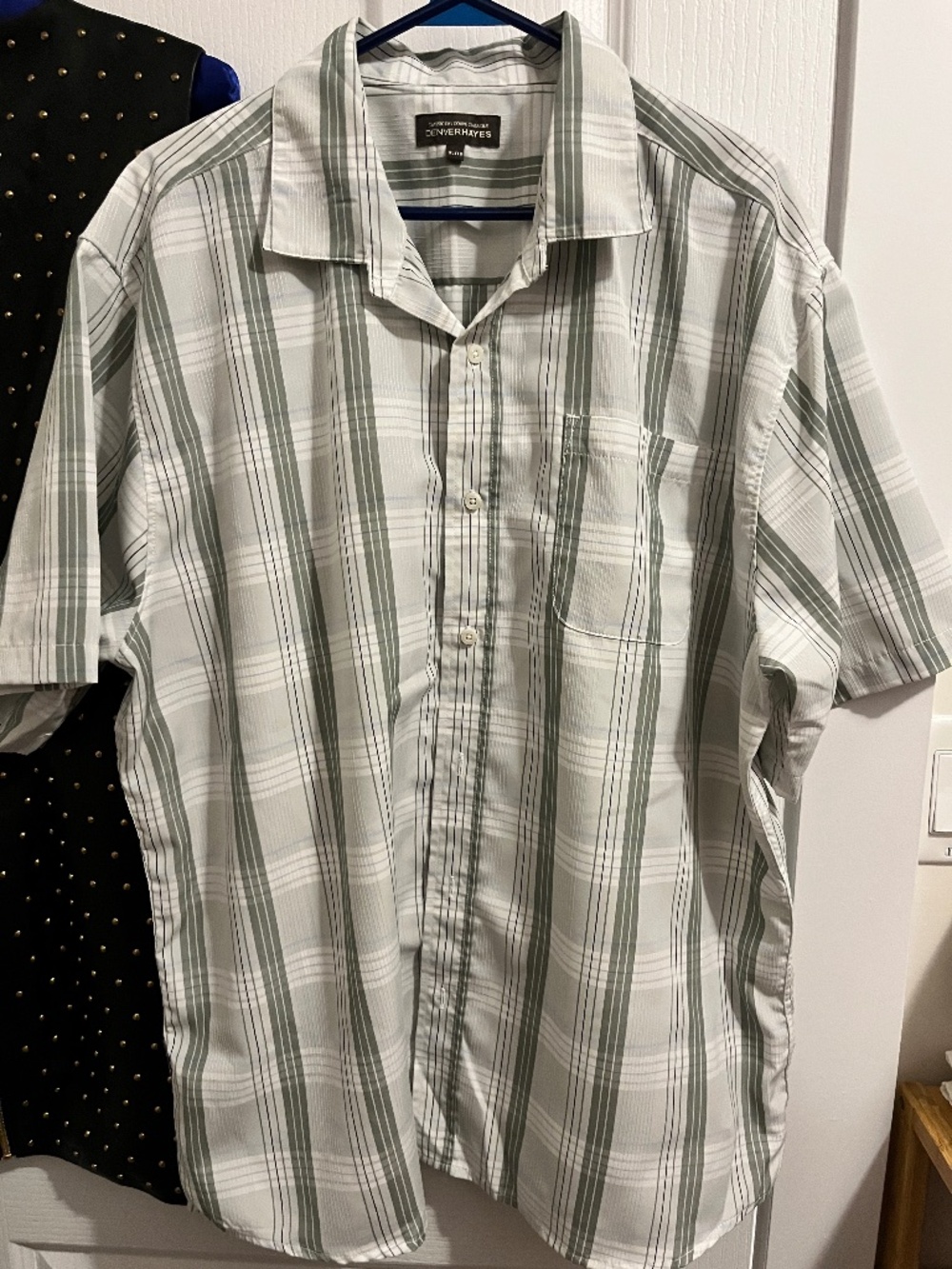 DenverHeys Mens Short sleeve plaids shirt